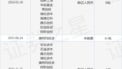 思锐智能完成B轮融资,融资额数亿人民币,投资方为上汽投资、尚颀资本等