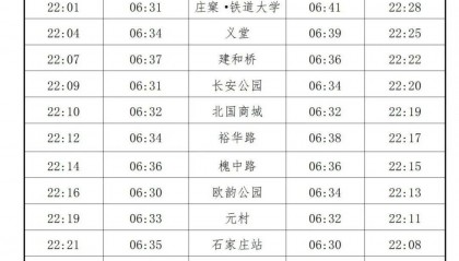 882 ▏明天起,石家庄地铁2、3号线增加首班车,最新时刻表→