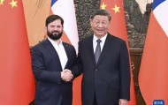 习近平会见智利总统博里奇