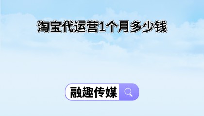 淘宝代运营1个月多少钱