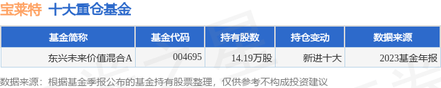 4月15日宝莱特跌8.03%，东兴未来价值混合A基金重仓该股