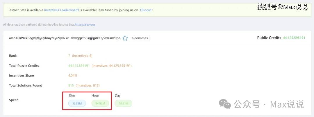 测试网Beta激励 | Aleo全网算力超过1亿算力，近期要点解读！
